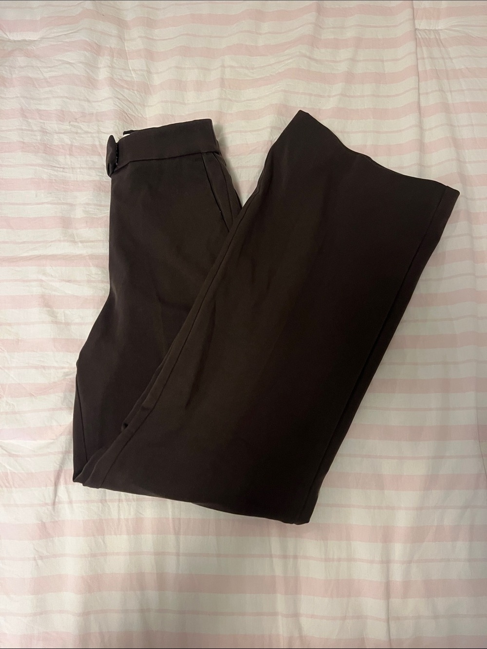 H&M Women's Wide Leg Pants in Dark Brown